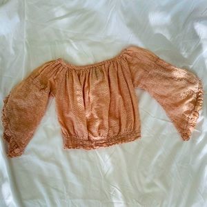 Off the shoulder crop top